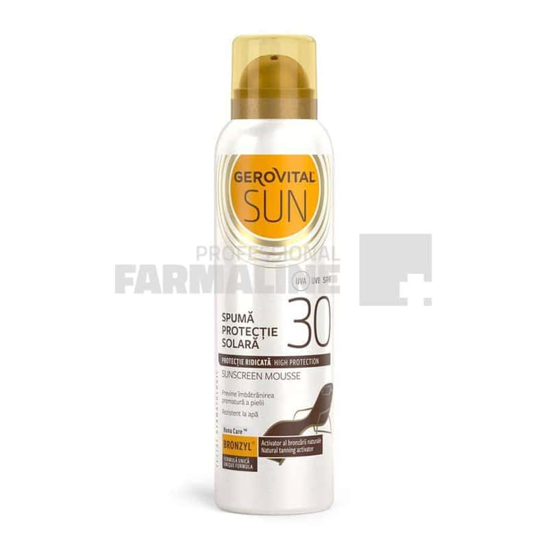 Gerovital Sun Spuma protectie solara SPF30+ 150 ml