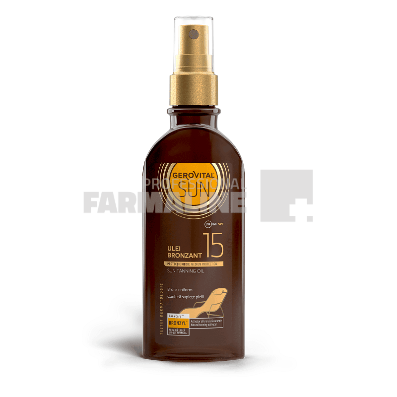 Gerovital Sun Ulei bronzant SPF15+ 150 ml