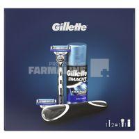Gillette Pachet Mach3 Turbo Aparat de ras + Rezerva + Gel de ras 7 ml