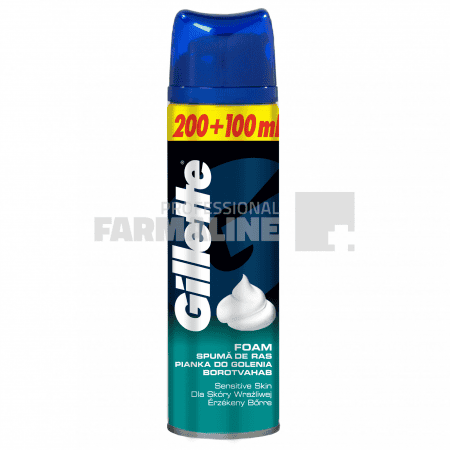 Gillette Sensitive Spuma de ras 200 + 100 ml