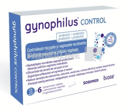 Gynophilus Control 6 comprimate vaginale 1 Gynophilus Control 6 comprimate vaginale
