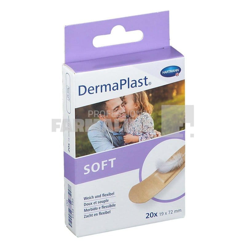Hartmann Dermaplast Soft Plasturi 19 mm x 72 mm 20 bucati