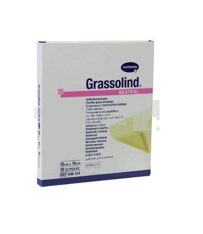 Hartmann Grassolind comprese impregnate cu unguent 10 cm x 10 cm 10 bucati 1 Hartmann Grassolind comprese impregnate cu unguent 10 cm x 10 cm 10 bucati