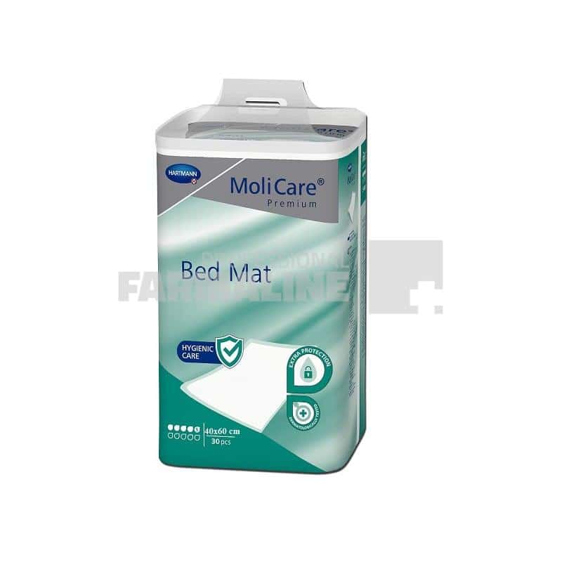 Hartmann Molicare Premium Bed Mat 5 picaturi aleze 40cm X 60cm 30 bucati