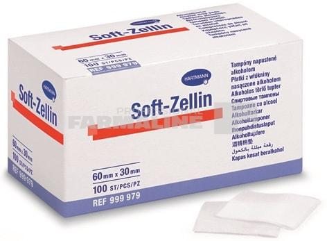 Hartmann Soft Zellin Tampoane cu alcool 6 mm x 30 mm 100 bucati 1 Hartmann Soft Zellin Tampoane cu alcool 6 mm x 30 mm 100 bucati