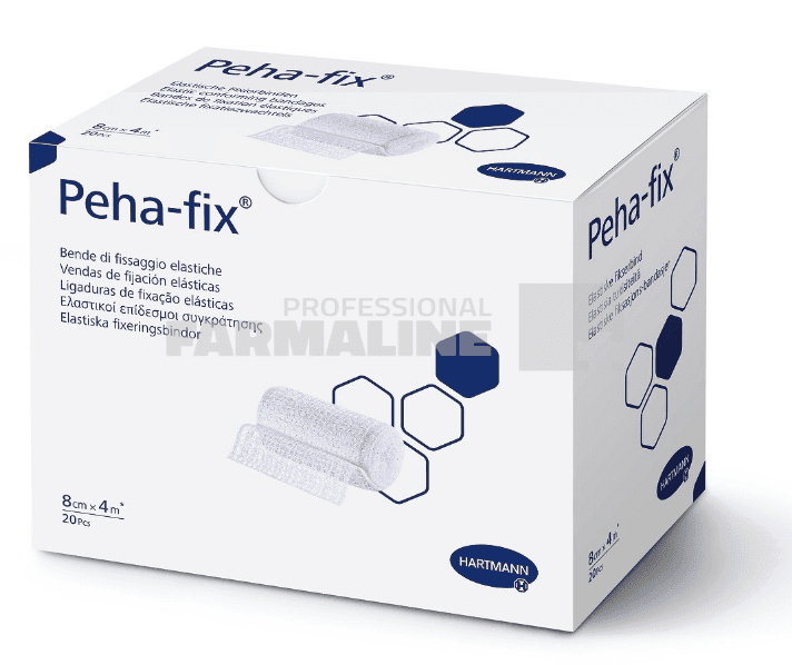 HartmannPeha-Fix Fasa elastica pentru fixare 8 cm X 4 m 20 bucati 1 HartmannPeha-Fix Fasa elastica pentru fixare 8 cm X 4 m 20 bucati
