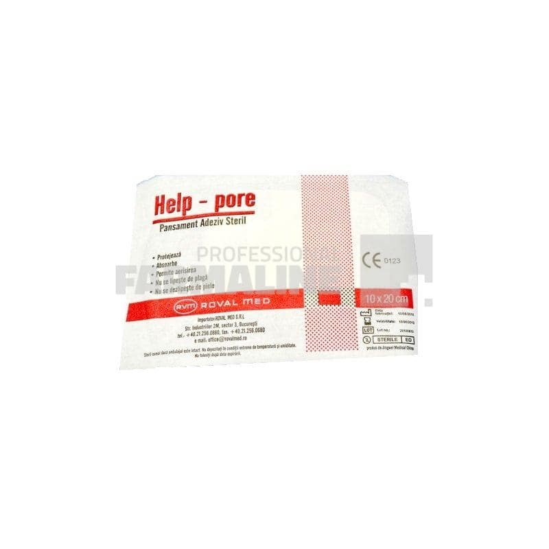 HelpPore Pansament adeziv steril 20 cm x 10 cm