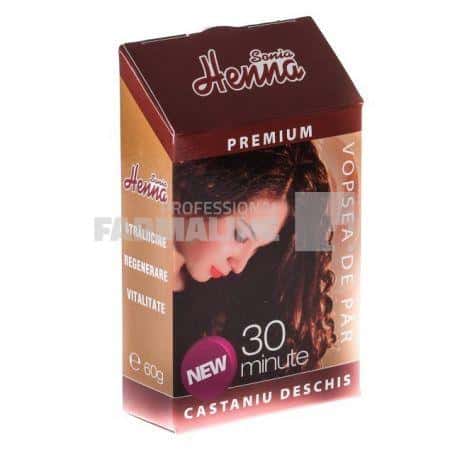 Henna Sonia Premium Vopsea de par Castaniu deschis 60 g