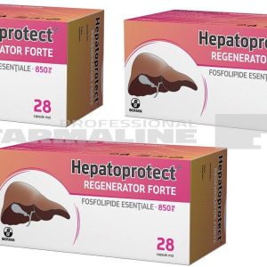 Hepatoprotect Regenerator Forte 28 capsule 2+1 Cadou