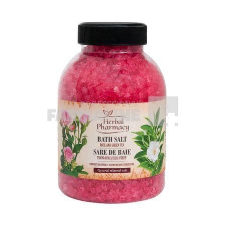 Herbal Pharmacy Sare de baie cu trandafir si ceai verde 1200 g