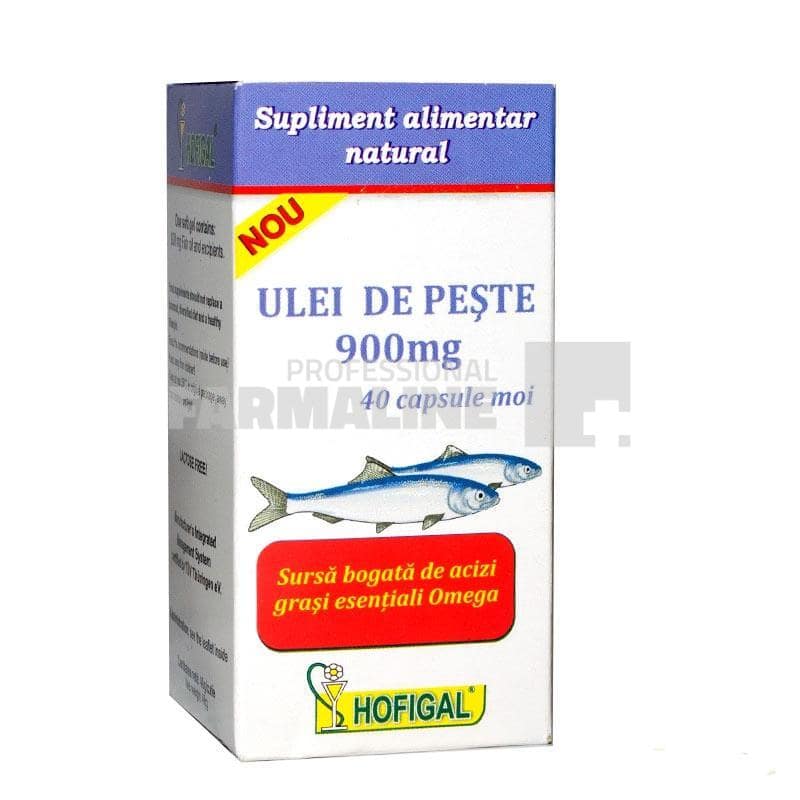 Hofigal Ulei de peste 900 mg 40 capsule moi