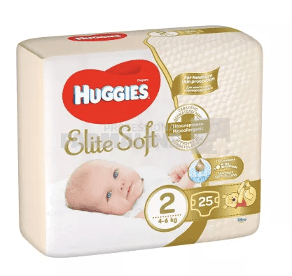 Huggies Elite Soft nr. 2 (4 - 6 kg) 25 bucati 1 Huggies Elite Soft nr. 2 (4 - 6 kg) 25 bucati