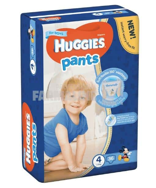 Huggies Pants Boy nr.4 ( 9-14 kg ) 36 bucati 1 Huggies Pants Boy nr.4 ( 9-14 kg ) 36 bucati