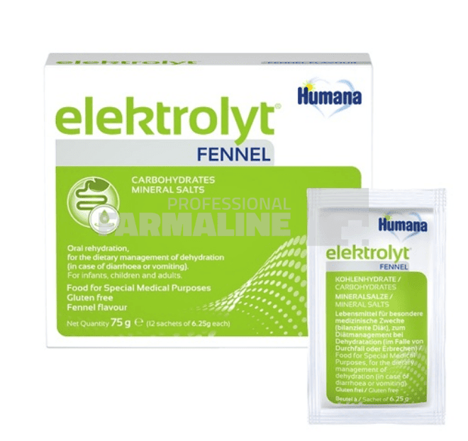 Humana Elektrolyt Fenicul 12 plicuri 1 Humana Elektrolyt Fenicul 12 plicuri