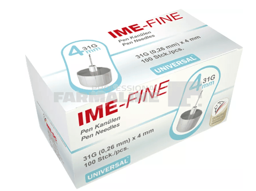 Ime - Fine Ace pentru insulina G31 - 4 mm 100 bucati 1 Ime - Fine Ace pentru insulina G31 - 4 mm 100 bucati