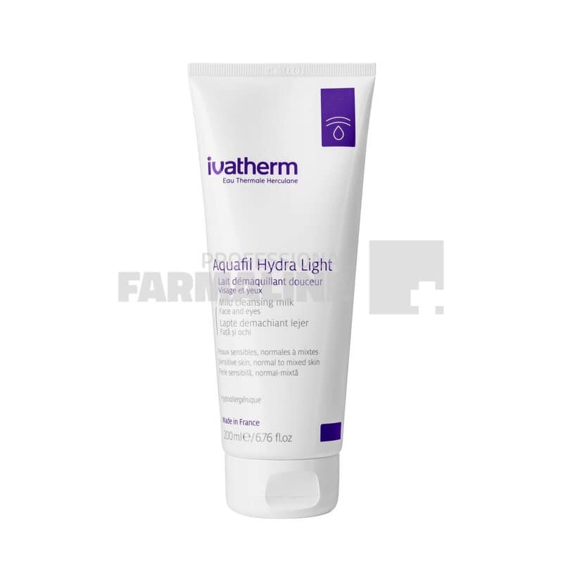 Ivatherm Aquafil Light Lapte demachiant ten sensibil 200 ml