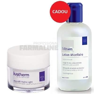 Ivatherm Pachet Aquafil Light Crema 50 ml + Lotiune micelara 100 ml Cadou