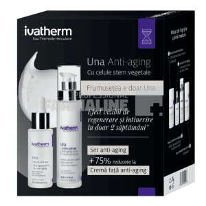 Ivatherm Pachet Una ser anti-aging 30 ml + Crema anti-aging 50 ml Oferta 1 + 1 75% Din al II -lea
