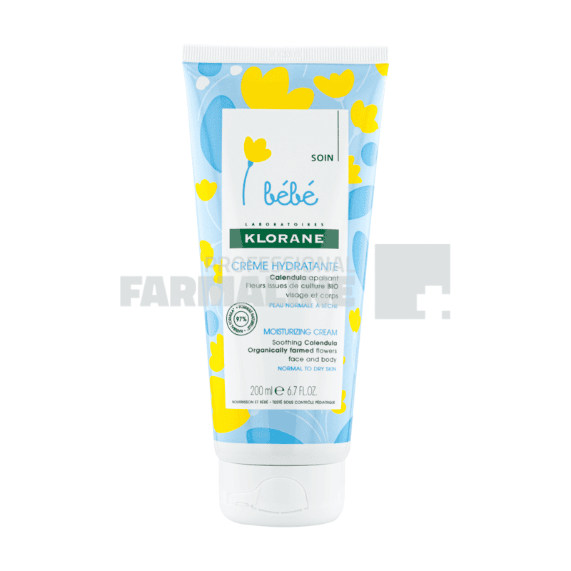 Klorane Bebe Crema hidratanta fata-corp 200 ml