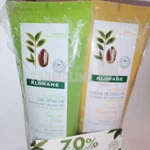 Klorane Pachet Gel dus Apa de Yuzu 200 ml + Crema dus Frangipani 200 ml Oferta 1+1 - 70% din al II lea