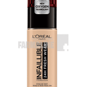 L'Oreal Infaillible 24 h Fresh Wear Fond de ten cu acoperire ridicata 125 Natural Rose 30 ml