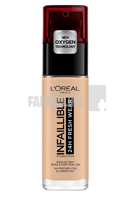 L'Oreal Infaillible 24 h Fresh Wear Fond de ten cu acoperire ridicata 125 Natural Rose 30 ml 1 L'Oreal Infaillible 24 h Fresh Wear Fond de ten cu acoperire ridicata 125 Natural Rose 30 ml