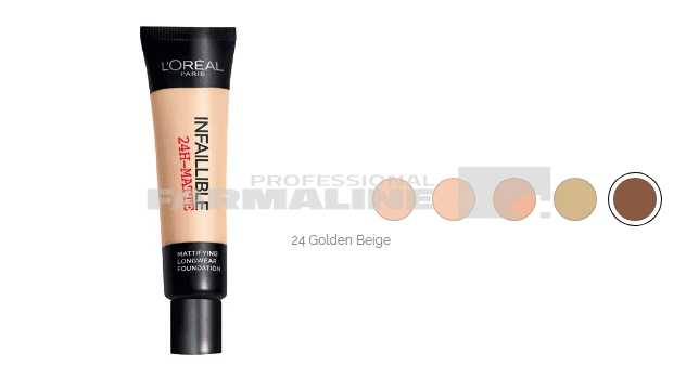 L'Oreal Infallible 24H Matte Fond de ten 24 Golden Beige 35 ml 1 L'Oreal Infallible 24H Matte Fond de ten 24 Golden Beige 35 ml