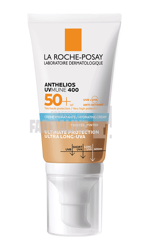 La Roche Posay Anthelios UV-Mune 400 Crema cu pigment de culoare SPF50+ 50 ml 1 La Roche Posay Anthelios UV-Mune 400 Crema cu pigment de culoare SPF50+ 50 ml