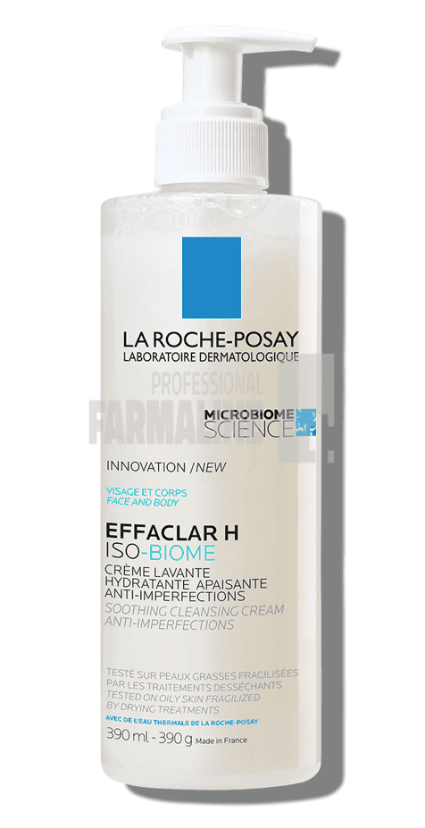 La Roche Posay Effaclar H Iso-Biome crema spalare 390 ml 1 La Roche Posay Effaclar H Iso-Biome crema spalare 390 ml