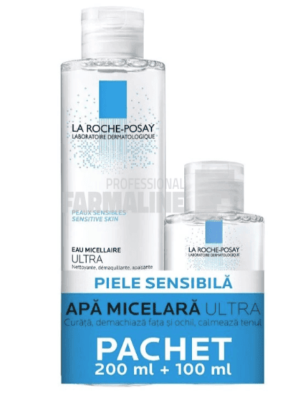 La Roche Posay Ultra Pachet Apa micelara piele sensibila 200 ml + Apa micelara piele sensibila 100 ml 1 La Roche Posay Ultra Pachet Apa micelara piele sensibila 200 ml + Apa micelara piele sensibila 100 ml