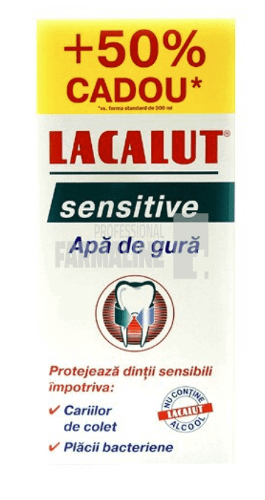 Lacalut Sensitive Apa de gura 300 ml + 150 ml ( 50% Cadou ) 1 Lacalut Sensitive Apa de gura 300 ml + 150 ml ( 50% Cadou )