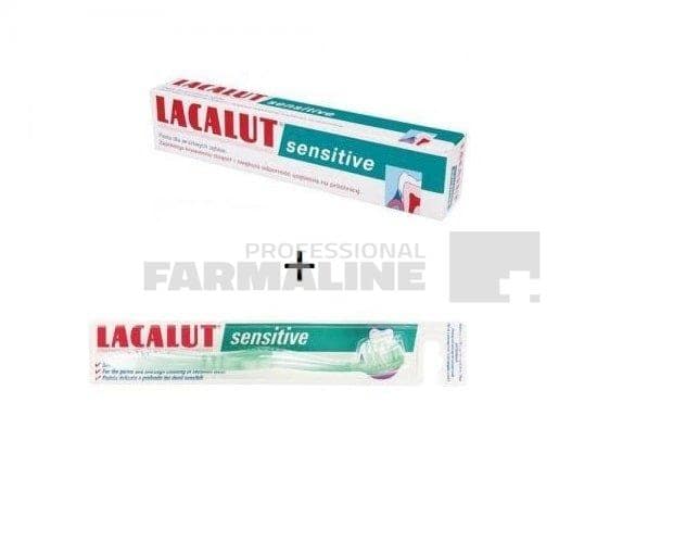 Lacalut Sensitive Pasta de dinti 75 ml + Periuta de dinti Cadou 1 Lacalut Sensitive Pasta de dinti 75 ml + Periuta de dinti Cadou
