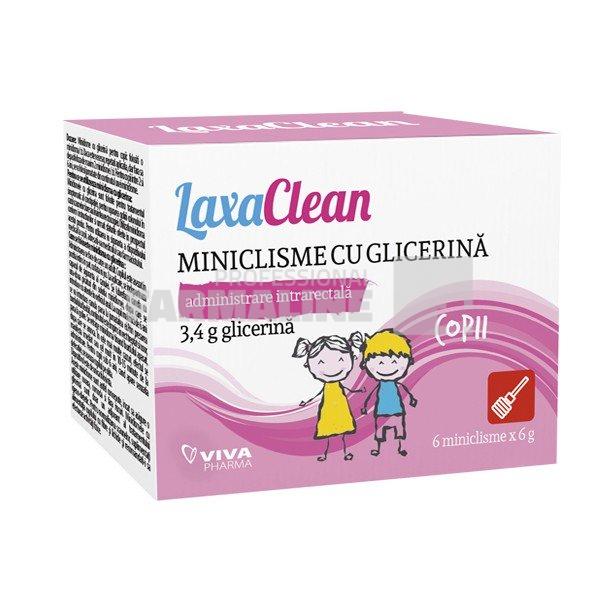 LaxaClean Miniclisme cu glicerina pentru copii 6 bucati