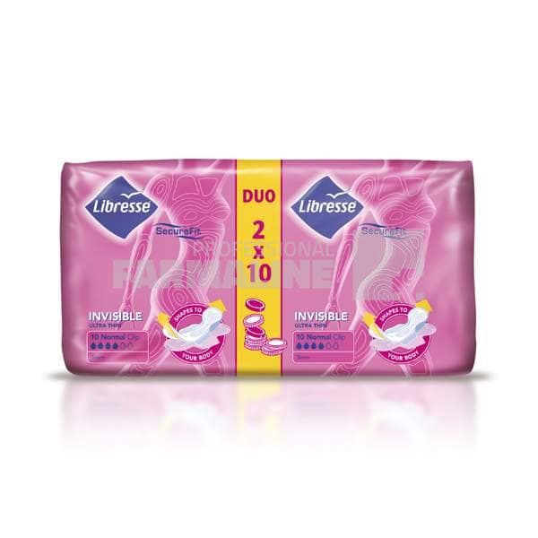 Libresse Invisible Clip Normal Absorbante Duopack 20 bucati