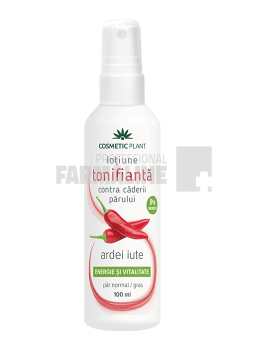 Loţiune tonifiantă contra căderii părului cu ardei iute 100 ml 1 Loţiune tonifiantă contra căderii părului cu ardei iute 100 ml