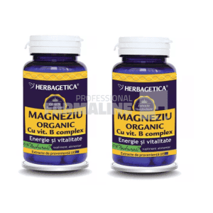 Magneziu Organic cu Vitamina B complex 60 capsule Oferta 1 + 1 50% Din al II lea