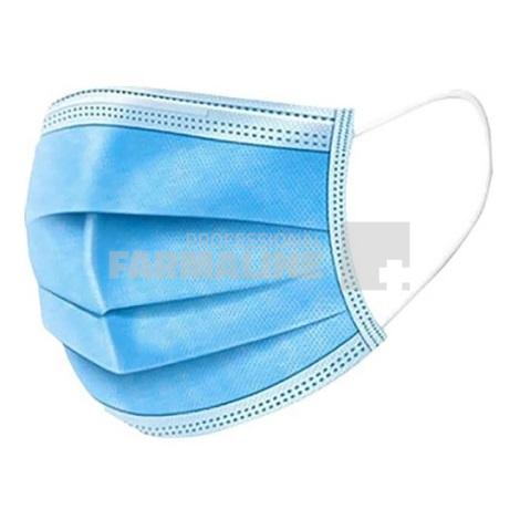 Masca protectie cu 3 pliuri 50 bucati