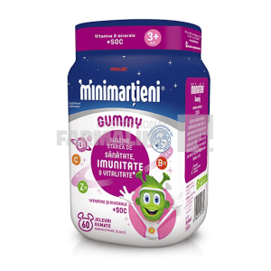 Minimartieni Gummy soc aroma mere si coacaze 60 jeleuri