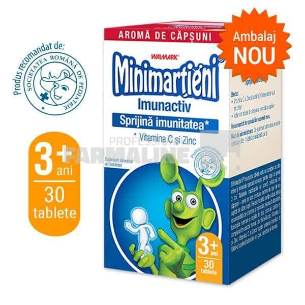 Minimartieni Imunactiv cu aroma de capsuni 30 tablete