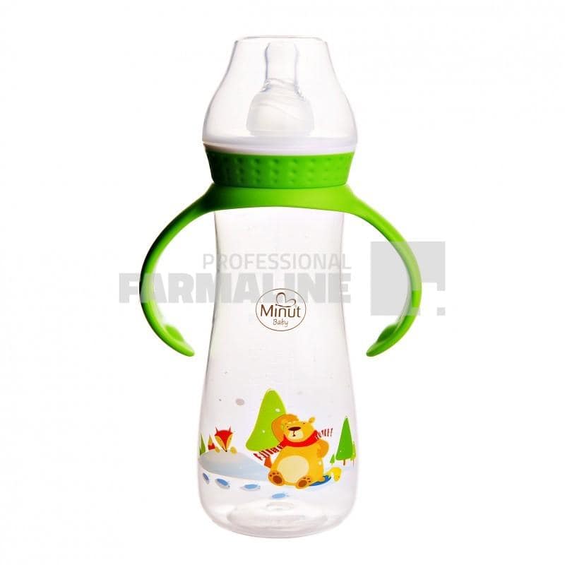 Minut Baby Biberon cu manere si tetina silicon 250ml