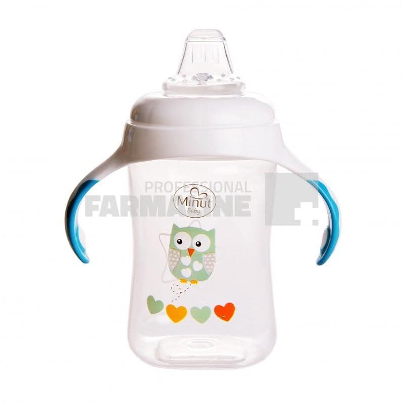 Minut Baby Cana cu manere cioc silicon 6+ luni (MIN2019026) 300 ml