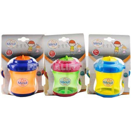 Minut Baby TR 2011015 Cana cu pai si manere 6+ luni 250 ml