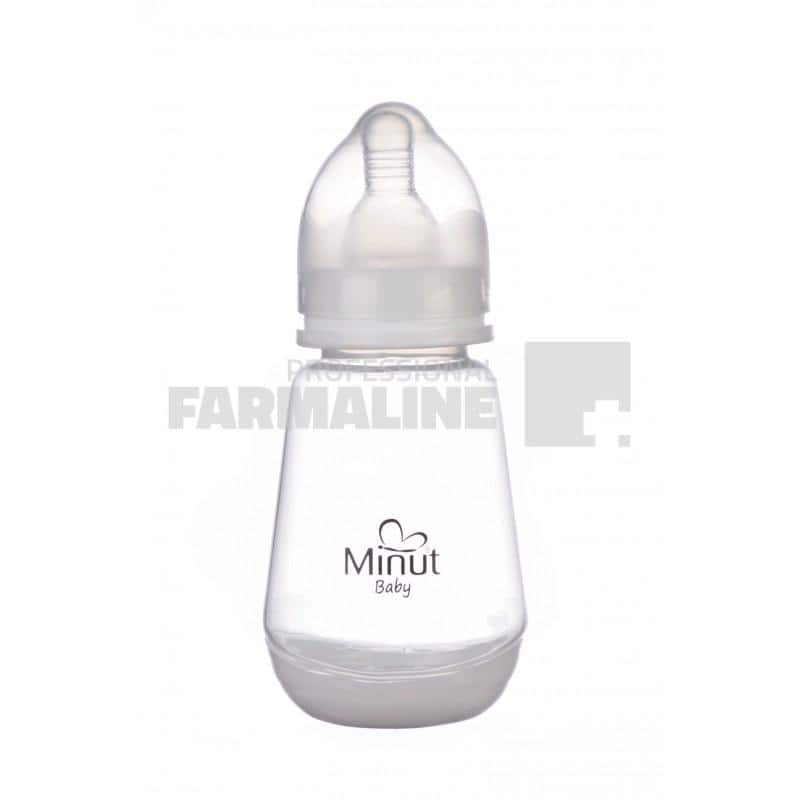 Minut Baby TR 2011101 Biberon PP cu tetina de silicon 0+ si capac lapte 150 ml