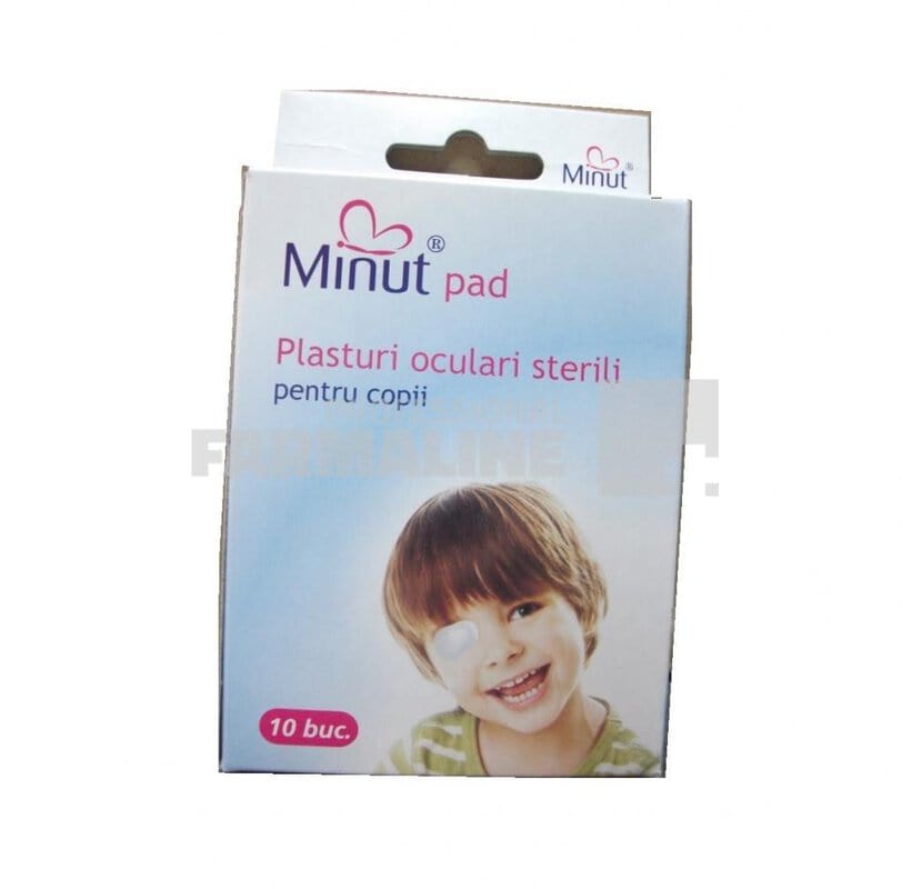 Minut Plasturi oculari sterili pentru copii 10 bucati 1 Minut Plasturi oculari sterili pentru copii 10 bucati