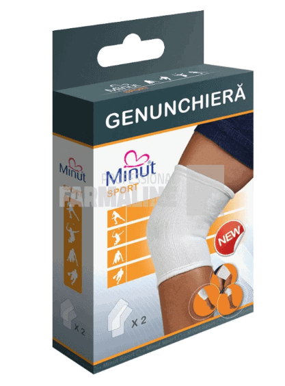 Minut Sport Genunchiera Alba ''S'' 2 bucati 1 Minut Sport Genunchiera Alba ''S'' 2 bucati