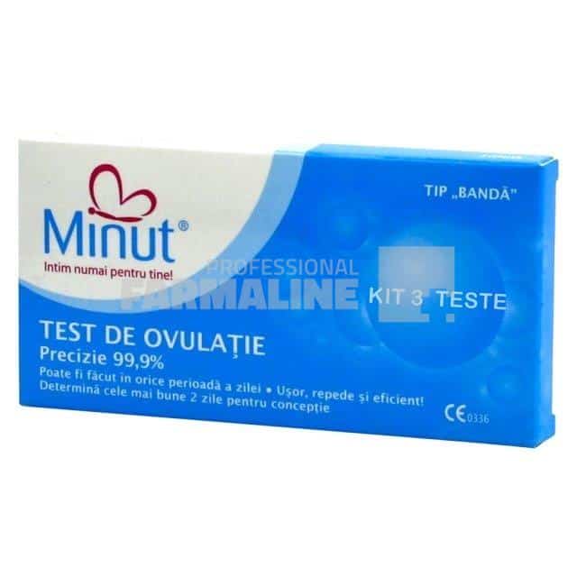 Minut Teste de ovulatie banda 3 bucati + Test de sarcina Gratuit