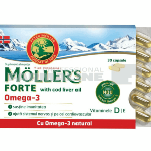 Moller's Forte Omega 3 + Ulei de ficat de cod 30 capsule
