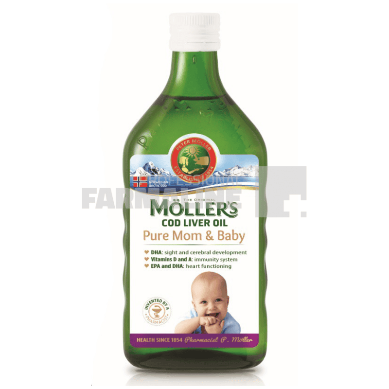 Moller's cod liver oil pure mom&baby sirop 250 ml