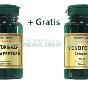 Nattokinaza Serrapeptaza 30 capsule + Venotonic 30 capsule