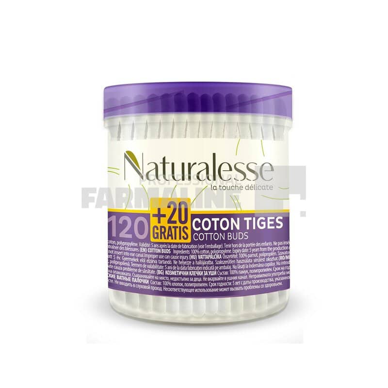 Naturaless Betisoare igienice 120 bucati + 20 Gratis